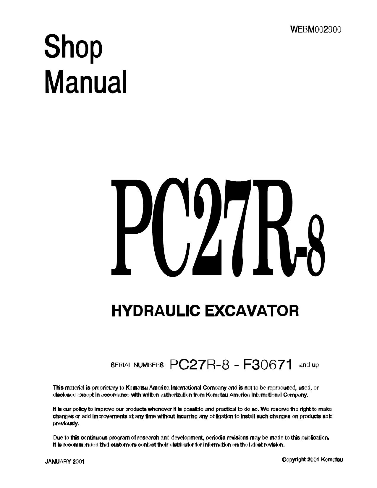 PC27R-8 Shop Manual